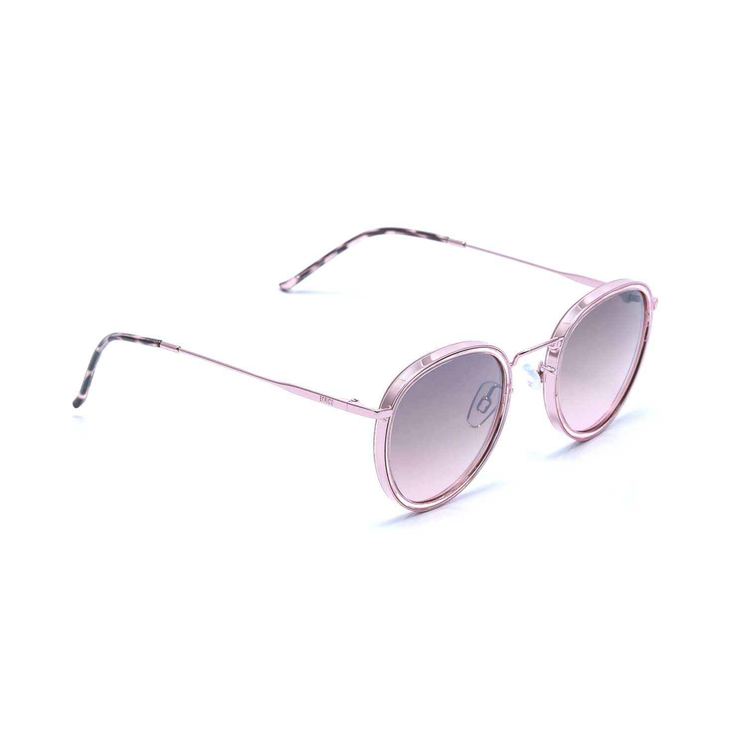 enrico Moden Lenon Sunglass with Round Frames | Polycarbonate Material |Adults-Unisex Sunglasses with Cover Case-picture-17