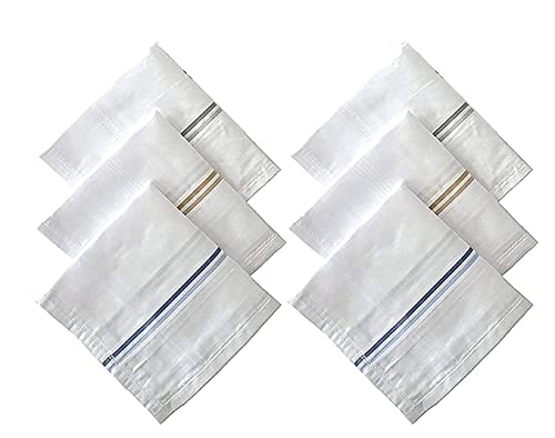 Image of ANTONIA Men's Initial Alphabet Handkerchiefs | Premium Cotton Personalized Hankies with Letter Embroidery (A-Z) | Soft, Absorbent & Reusable | Formal, Wedding & Gift Use | Pack of 6