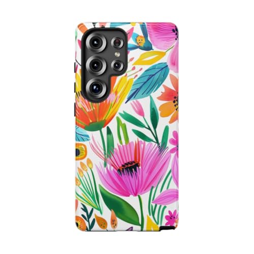 Coque Samsung S25 Ultra à fleurs orange pour sublimer votre style au quotidien