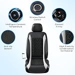 Coverado 2026 Cooling Car Seat Cushion 12V-24V Universal Air Ventilated Seat Cover Featuring 8 Cooling Fans Works for Car SUV Pickup Truck Breathable Cool Driving Seat Pad Fashion Gray - Image 4