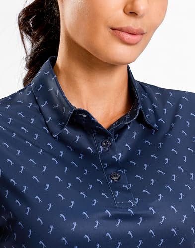 SANTINY Printed Golf Polo