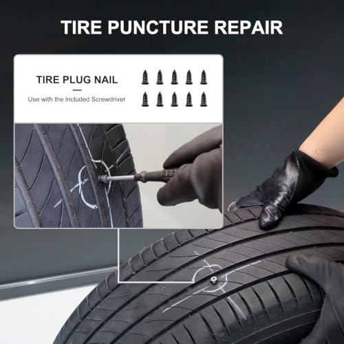 SUNSOUL Portable Tire Inflator with Repair Kit