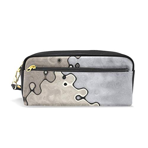 Preisvergleich Produktbild Lawenp Großes Federmäppchen und PU-Ledertasche Untersetzer Reißverschluss Schreibwaren Zubehör Bleistiftbeutel Comestic Makeup Bag für Mädchen und JungenGroßes Federmäppchen und PU-Ledertasche Coas