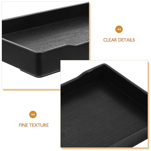 Set de 4 bandejas de almacenamiento de PP negro para organizar el baño 4