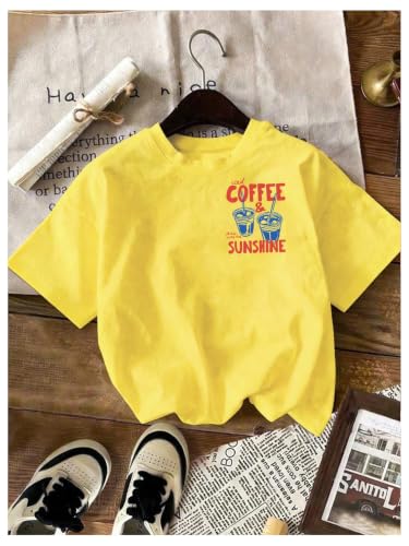 Image of RoseSeek Women's Graphic Letter Tee Crew Neck Drop Shoulder Trendy Summer T Shirt Short Sleeve Vintage Car Print Top