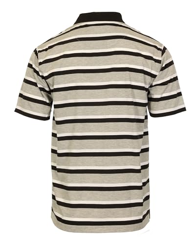 Gioberti Mens Multiple Stripe Polo Shirt with Pocket3
