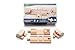 maxim enterprise, inc. Wood Intersection Track with Buffer Stops, Wooden Track Accessories for Toy Train, 2 Red and White Striped Buffers with Intersection, Compatible Major Brand Wooden Railways