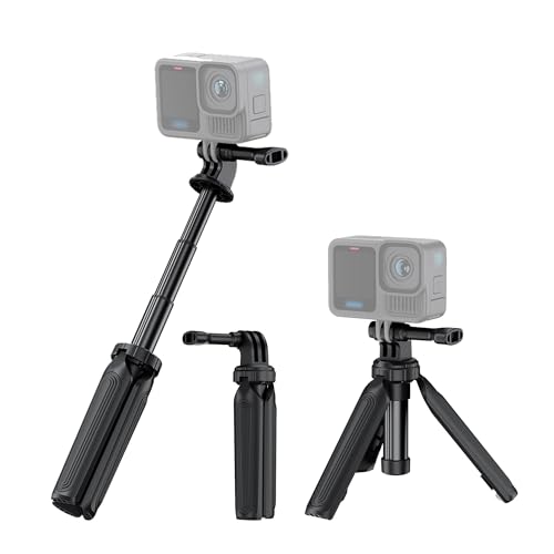 Amazon | JJC ミニ三脚 GoPro三脚 自撮り棒 3段階伸縮 25cm延長 GoPro