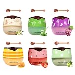 FunnAura 6 PCS Honey Lip Balm Set, Honey Bee Balm UK Lips for Moisturizing Preventing Dry Cracked