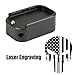 TACFUN Engraving Weighted Magazine Base Plate Compatible with Glock 9mm/.40 Silver (Punisher)