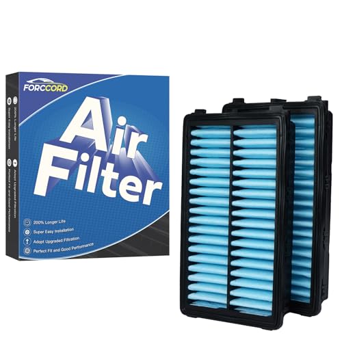Image of 2-Pack Engine Air Filter Fits for 2026-22 Hyundai Tucson (Not for hybrid), 23-21 Santa Fe, 26-20 Sonata, 26-22 Santa Cruz, 26-21 Kia K5, 26-22 Carnival Replacement 28113L1000 Car Accessories | for Hyundai Sonata 20-26 Santa Cruz 22-26, Kia K5 21-26 Carnival 22-26, Replace#28113L1000, Engine Filter Car Accessories
