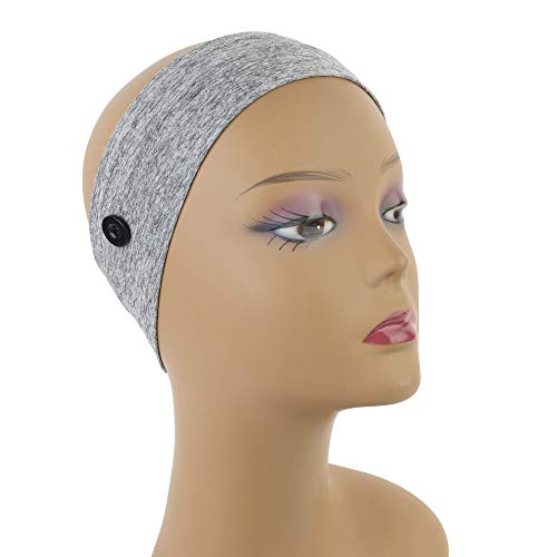 MainBasics Headband with Buttons for Face Masks (Gray)