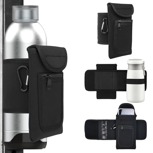 Byfoyif Sac Magnétique pour Bouteille d'eau, Pochette de Gym pour Bouteille, Porte Gourde Aimanté avec Mousqueton, Sac de Sport Magnétique avec Pochettes pour Téléphone et Carte, pour Musculation Byfoyif Sac Magnétique pour Bouteille d'eau, Pochette de Gym pour Bouteille, Porte Gourde Aimanté avec Mousqueton, Sac de Sport Magnétique avec Pochettes pour Téléphone et Carte, pour Musculation