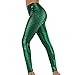 Alaroo Halloween Shiny Fish Scale Mermaid Leggings for Women Pants S-4XL