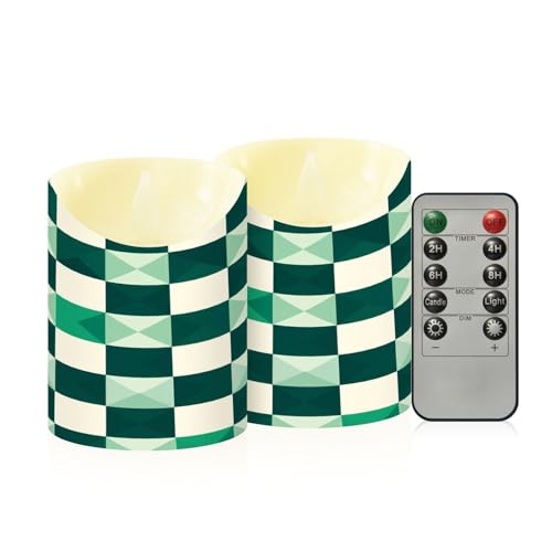 SyXIOP Candele natalizie senza fiamma con timer, 2/4/6/8H, candele di cera non profumate per centrotavola da tavolo per matrimoni, colore: crema di giada