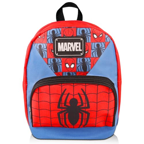 Spiderman Mini Backpack for Women - 10' Canvas Spiderman Backpack with Front Pocket Plus Bookmark