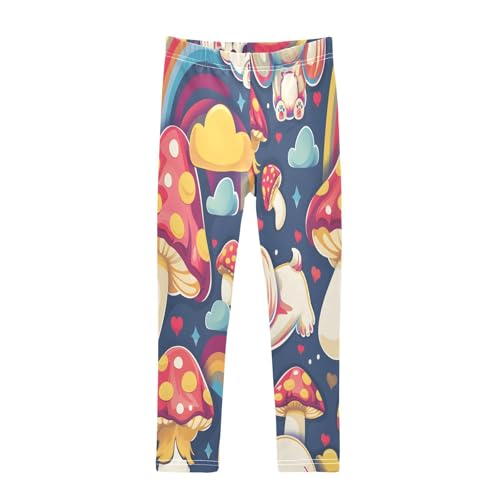 Bolaz Toddler Girls Leggings Printed Yoga Pants Leggings Mushroom Puppy for Kids