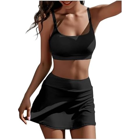 Women's High Waist Bikini Set with Shorts Cover