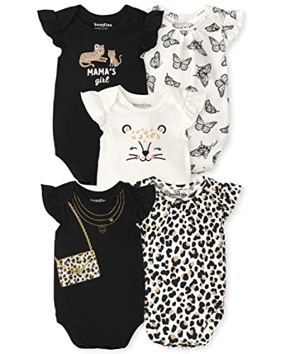 Image of The Children's Place unisex baby And Newborn Short Sleeve 100% Cotton Bodysuits