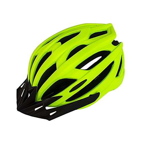 Casque de vélo adulte réglable 54-61cm jaune avec éclairage arrière