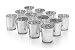 Produktbild Artis Mercury Glas Votive Kerze Teelichthalter 2.75 "H Set von 12 Speckled Silber für Hochzeiten, Parties und Home Décor