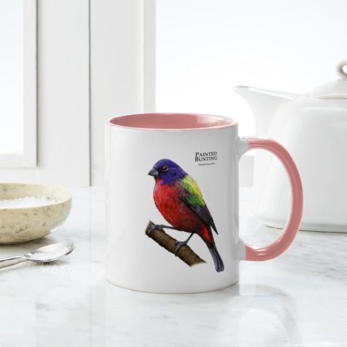 Taza de cerámica 11 oz blanco interior y asa color miniatura 4