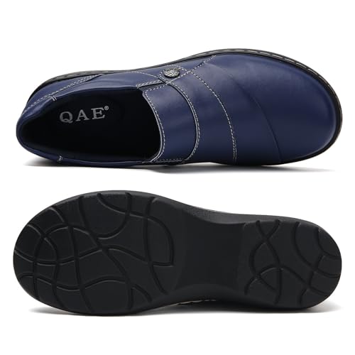 Image of QAE Loafers for Women Orthopedic Shoes Comfortable Slip-Ons Work Flats Womens Business Casual Dress Penny Loafers