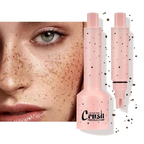 5ポイントそばかすスタンプ&リキッドマイクロパウダーそばかすペン-リアルで自然なメイクツール、特別なスポンジ付き、すべての肌トーンのための防水&長持ち#ミディアム