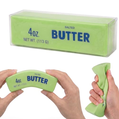 Butter Squishy Slow Rising Stress Relief Tool,New 2026 Squeeze Ball Realistic Butter Stick Soft Squeeze Tool,Portable Squishy for Adults Anxiety & Stress Relief, Sensory Gifts for Office(Green)