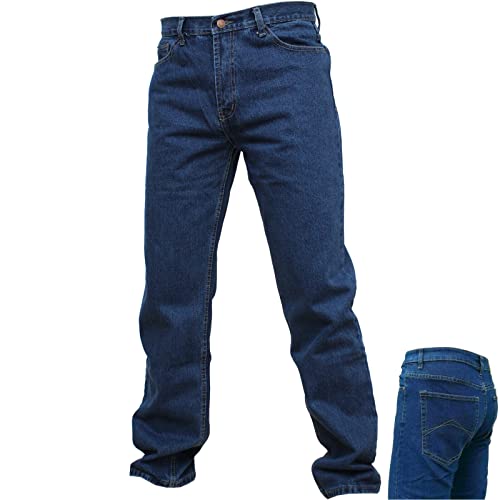  Paladino Jeans Uomo Classico 5 Tasche Denim Pantalone Blu Taglie Forti (62)