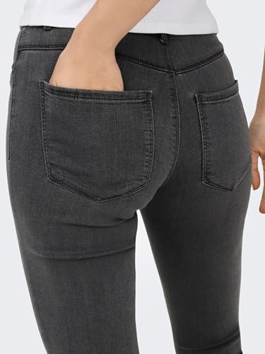 ONLY Damen Onlrain Life Reg Skinny DNM Noos Jeans, Dark Grey Denim, XL / 30L EU
