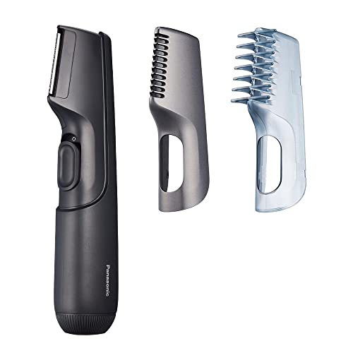 Panasonic Aparador Corporal Para Homens E Mulheres Mini V-Razor Aparador Elétrico Unissex De Uso Seco/Molhado Sem Fio Com 2 Acessórios Barbear Multidirecional Em Áreas