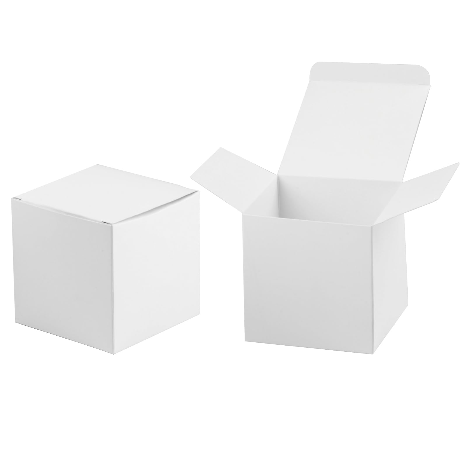 QBXMY7 10Pcs Small Gift Boxes with Lids,Mini White Gift Box,Cardboard Paper Present Box Favour Box,Small Party Favor Boxes for Birthday Wedding Christmas Bridesmaid Gift Box with Lid,3.9x3.9x3.9in