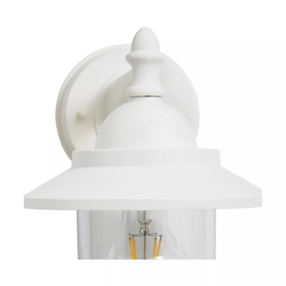 Applique da Esterno Vintage con Attacco E27 – Lampada da Parete in Alluminio IP44, Stile Classico Retrò, Illuminazione per Giardino, Terrazzo e Balcone, Max 60W (Bianco, Stile 1)