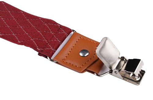 Image of Suspenders for Men Y Back Adjustable Elastic with Strong Clips 47 Inches