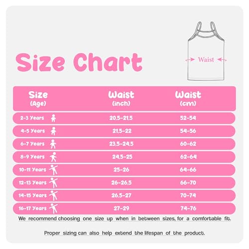 Donella Girls Camisole Undershirts - Toddler Girls Cotton Ribbed Cami 5 Pack4