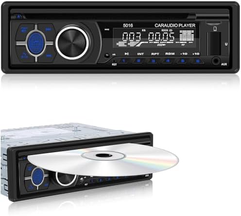 Autoradio FM/AM 1 DIN, Radio Voiture Bluetooth 5.0 Avec Basso Profondo