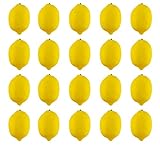 JEDFORE Lot de 20 Petits Citrons artificiels réalistes pour la Maison, la Cuisine, la décoration de fête de Mariage, la Photographie (Jaune)
