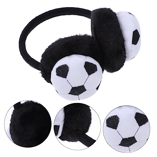 Winter Warm Plush Earmuffs for Boy Girl Practical Ear Warmers Stylish Football Design Comfortable Outdoor Ear Covers for All-day Wear Boys and Girls3