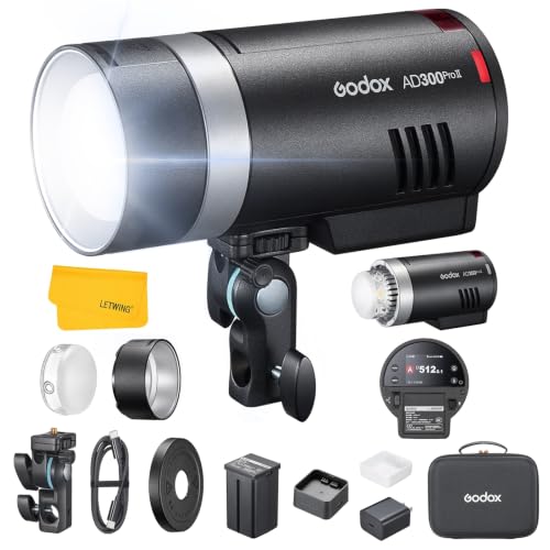 GODOX AD300Pro II Strobe Flash Extérieur, 300Ws TTL Flash de Studio