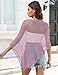 LOMON Sheer Ponchos for Women Crochet Coverups for Women Trendy Shrugs Fashion Women's Summer Tops 2026 Purple