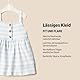 Amazon Essentials x Sofia Grainge Freizeitkleid aus Strick für Mädchen, Blassblau Kühner Streifen, 2 Jahre