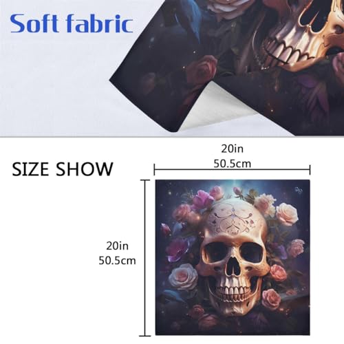 Servilletas de Tela Calaveras Rosa 6 pzas 20x20 pulg miniatura 2