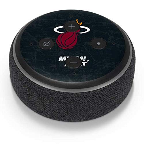Skinit Decal Audio Skin Compatible with Amazon Echo Dot 3 - Officially Licensed NBA Miami Heat Black Partial Logo Design