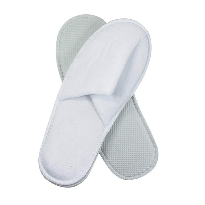 sawshield White Disposable Slippers, Cotton Hotel, Salons, Spa Slippers for Women and Men, Breathable Non-Slip Slippers for Hotel, Guests,Travel/bathroom slippers/slippers for indoor-picture-19