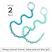 Goji Baby Bottle Bungees - Sippy Cup Holder Strap - Sippy Cup and Toy Safety Tether - Keep Essentials Within Reach - For Kids Ages 0-36 Months - BPA and Phthalate-Free [Blue & Aqua 2pk]