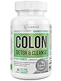 Colon Cleanse Detox - KLEENIQ® 15-Day All-Natural Colon Cleanse Supplement for Weight Loss, Flush Toxins, Constipation Relief, Boost Energy & Metabolism, 30 Veggie Capsules for Men & Women