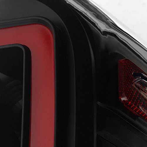 AKKON - For 2014 2015 2016 2017 2018 2019 2021 Toyota Tundra Black Smoke DRL LED Tube Projector Headlights & Black LED Taillight Set