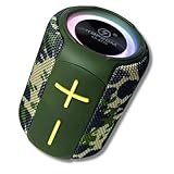 Caixa de som bluetooth portátil prova dàgua usb-c luz led bateria de l