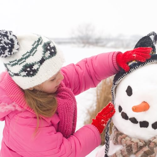 ONESING 12 Pairs Kids Gloves - Warm Knitted Winter Gloves Bulk for Girls Boys | Children Gloves Designed for Cold Weather4